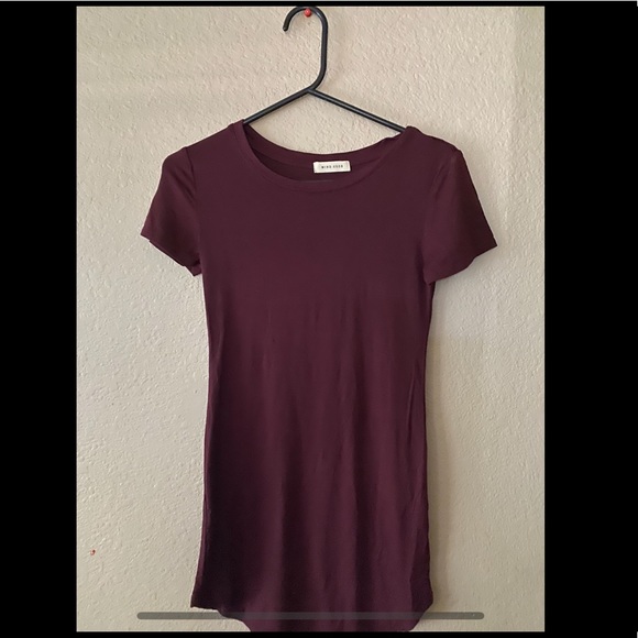 Dresses & Skirts - ** BRAND NEW ** Wine colored t-shirt dress